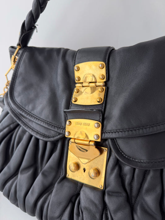 Miu Miu Matelassé Leather Coffer Bag