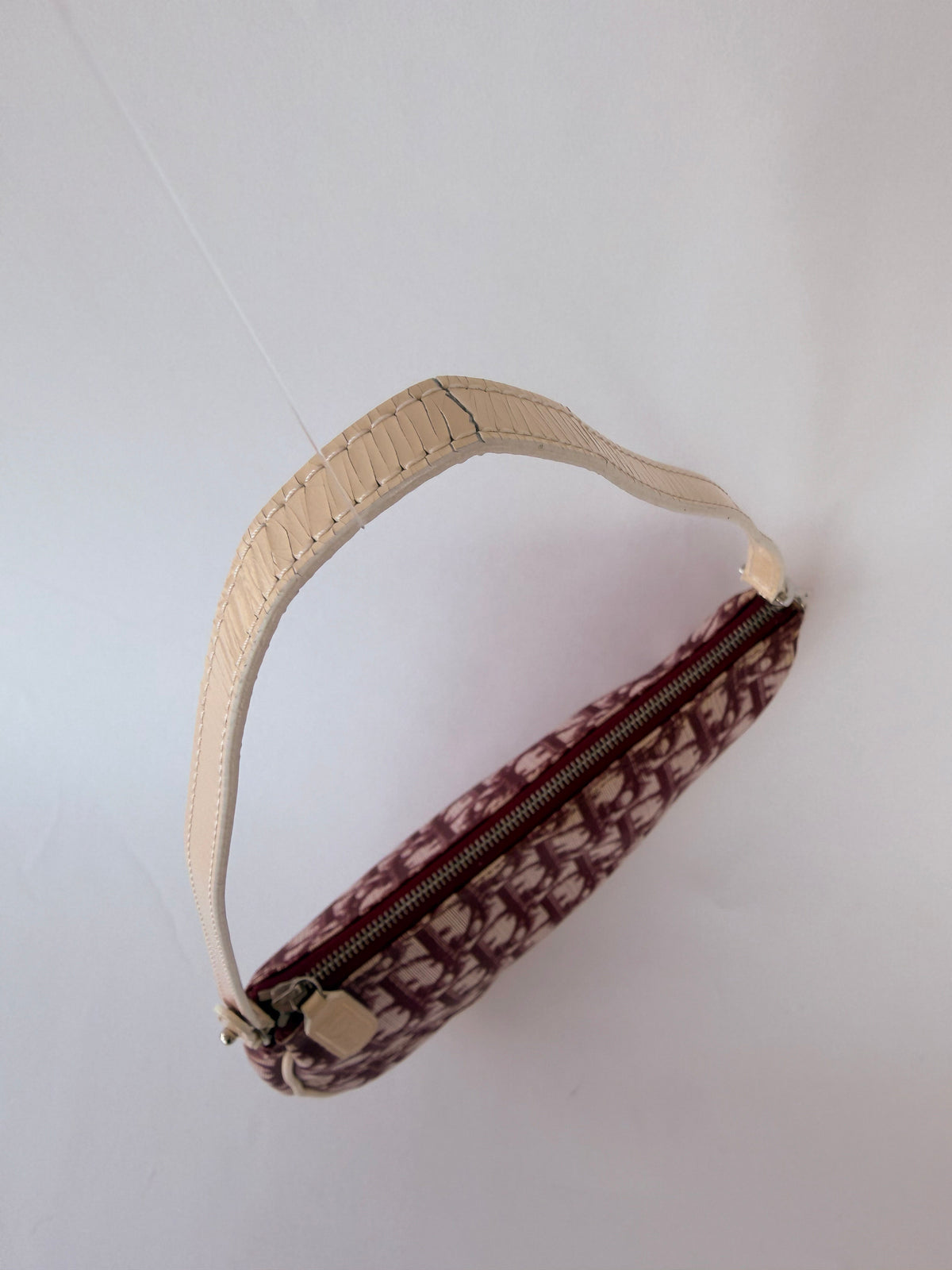Dior Burgundy Monogram Saddle Bag