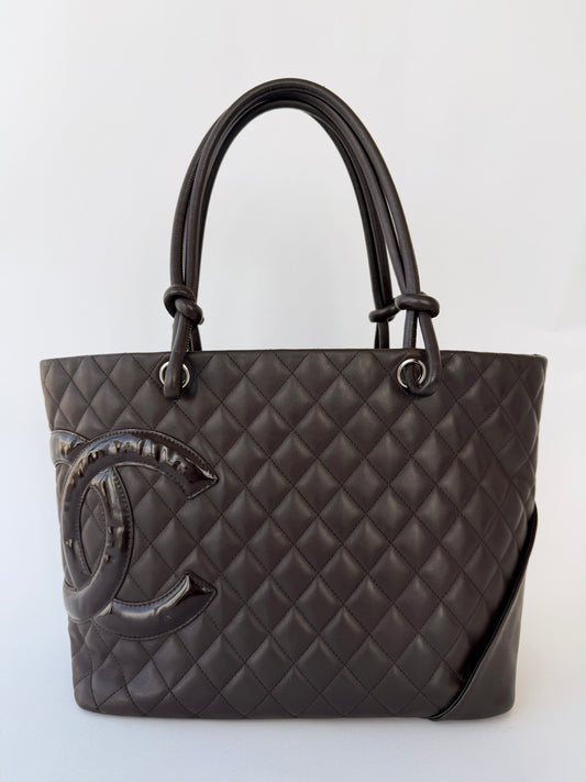 Chanel Cambon Ligne Tote Bag Dark Brown