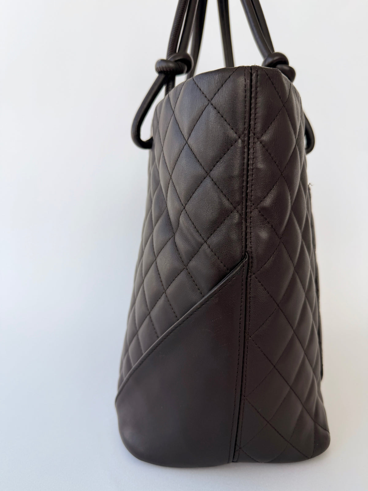 Chanel Cambon Ligne Tote Bag Dark Brown
