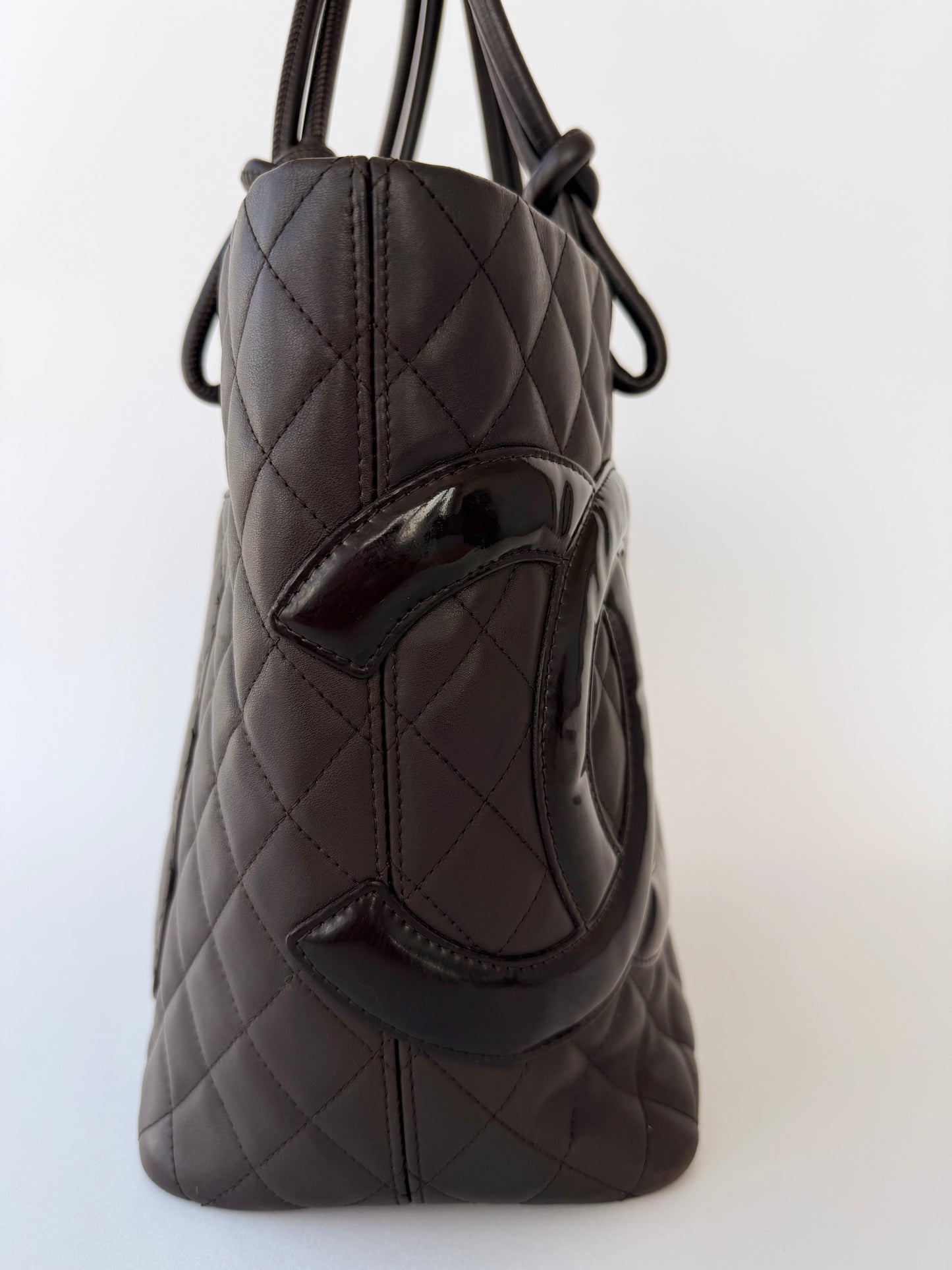 Chanel Cambon Ligne Tote Bag Dark Brown