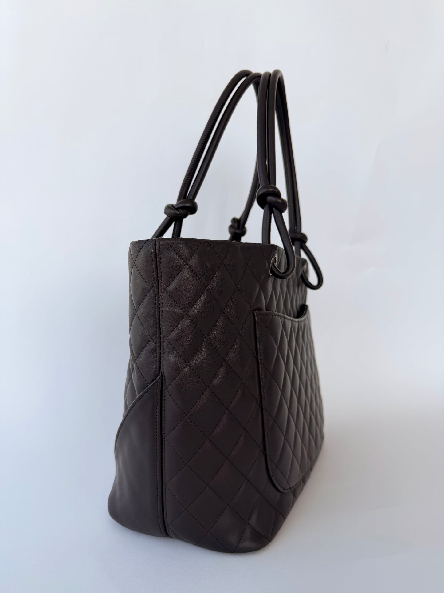 Chanel Cambon Ligne Tote Bag Dark Brown