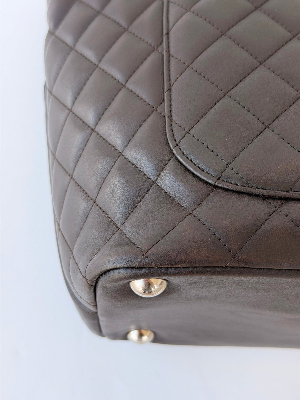 Chanel Cambon Ligne Tote Bag Dark Brown