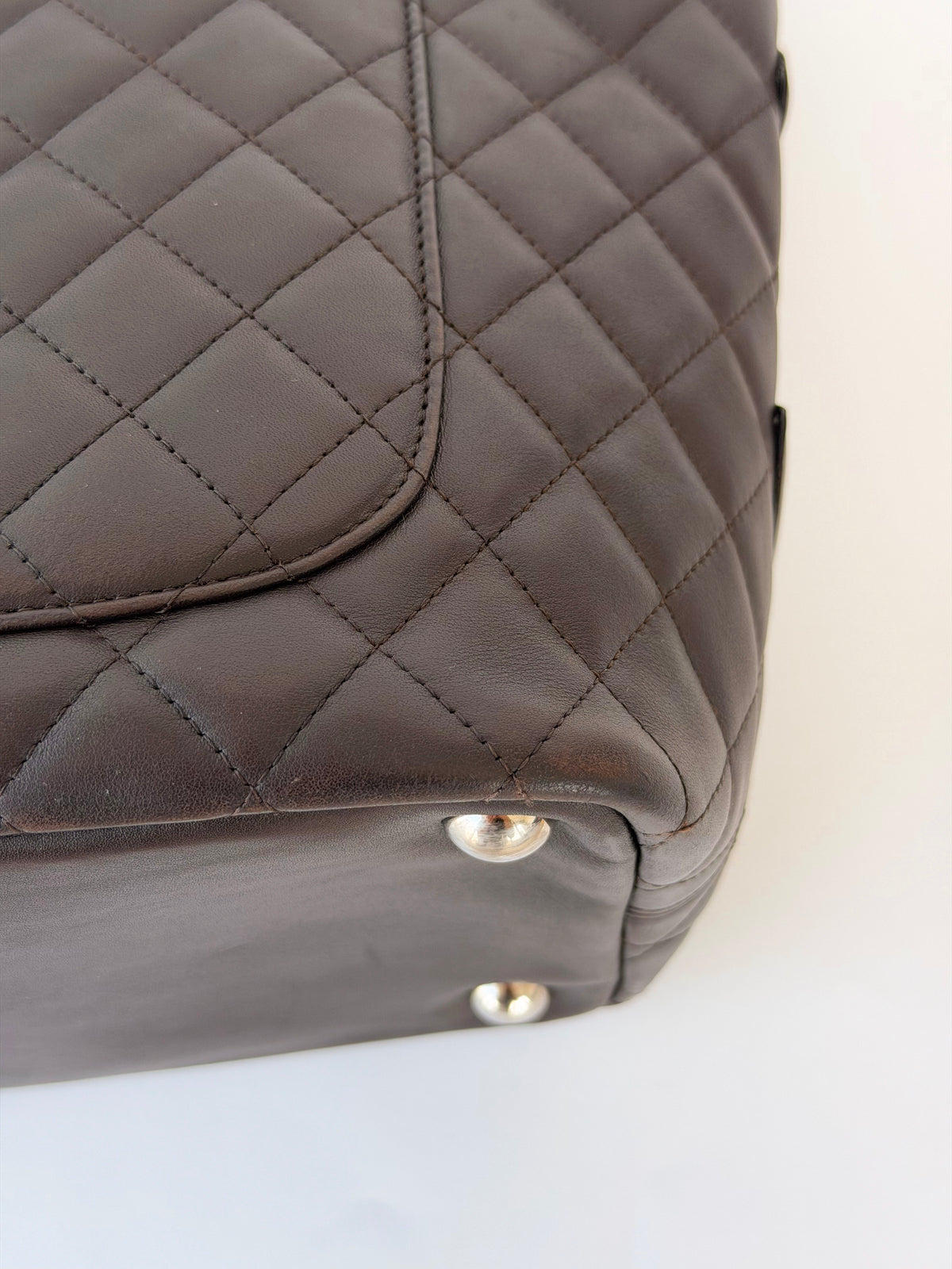 Chanel Cambon Ligne Tote Bag Dark Brown