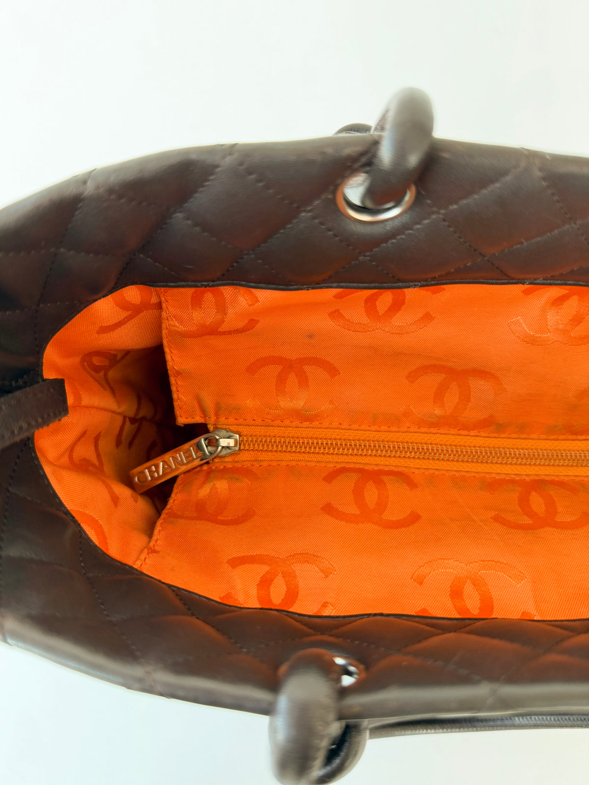 Chanel Cambon Ligne Tote Bag Dark Brown