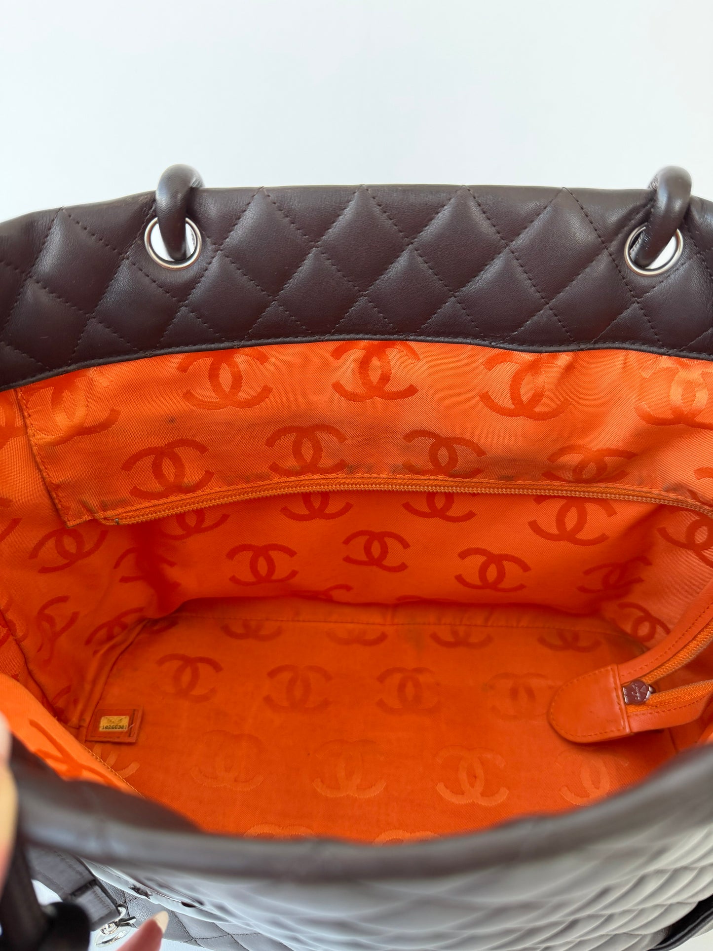 Chanel Cambon Ligne Tote Bag Dark Brown