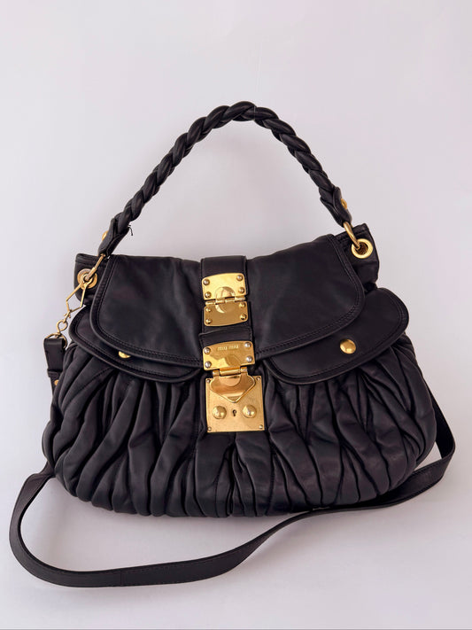 Miu Miu Matelassé Leather Coffer Bag