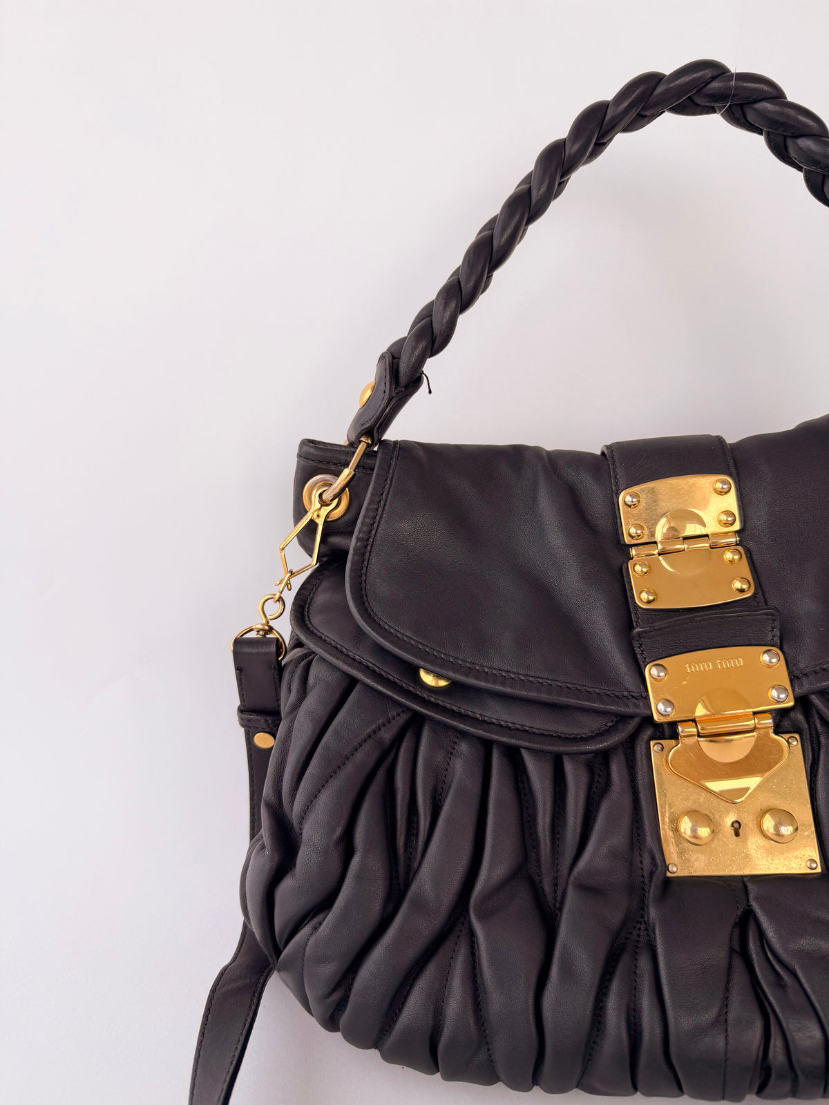 Miu Miu Matelassé Leather Coffer Bag