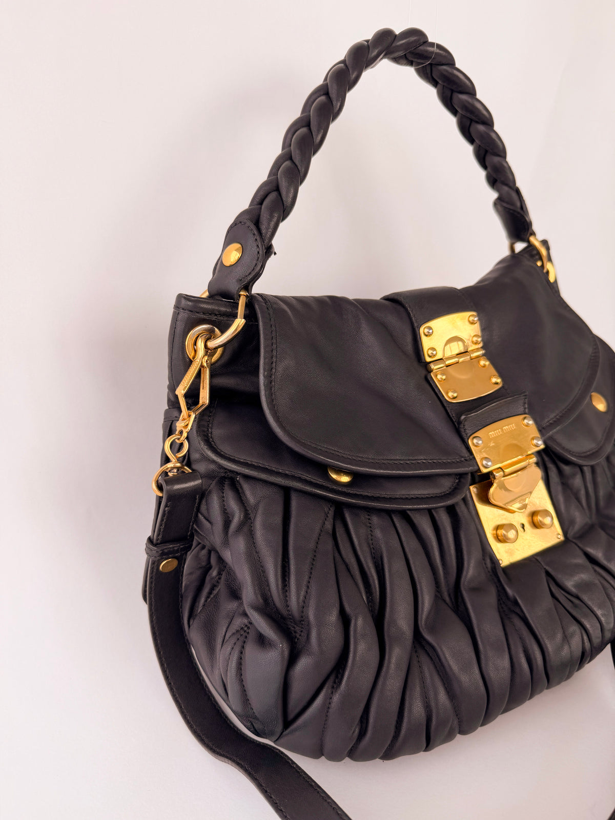 Miu Miu Matelassé Leather Coffer Bag