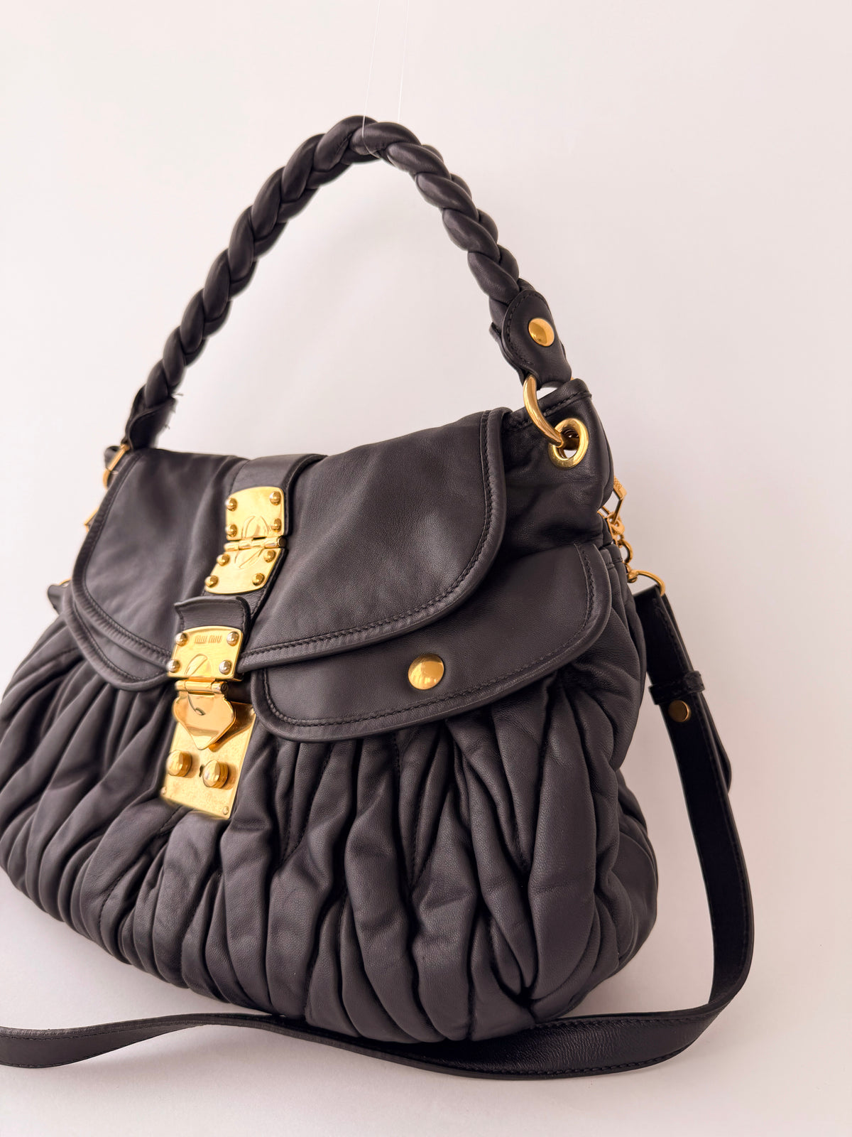 Miu Miu Matelassé Leather Coffer Bag