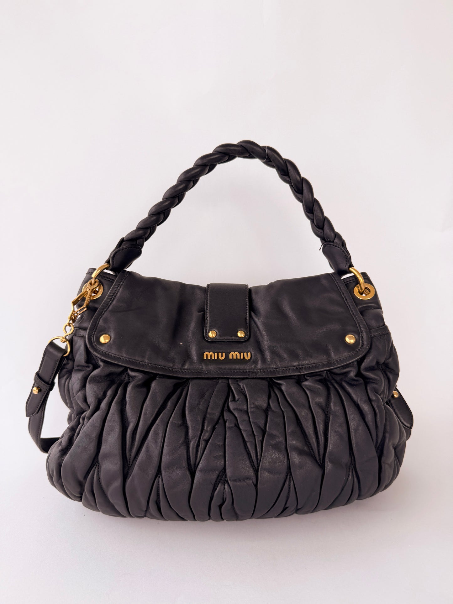 Miu Miu Matelassé Leather Coffer Bag
