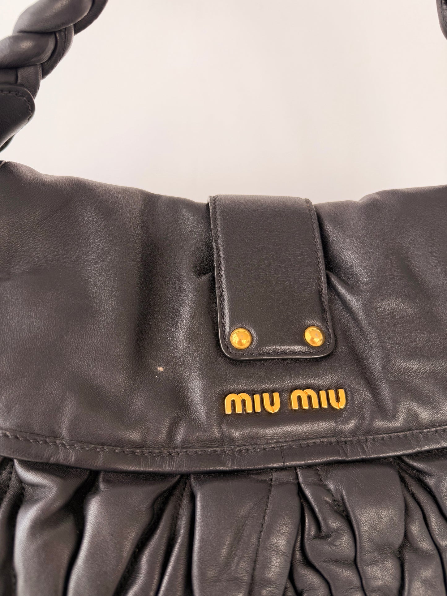 Miu Miu Matelassé Leather Coffer Bag