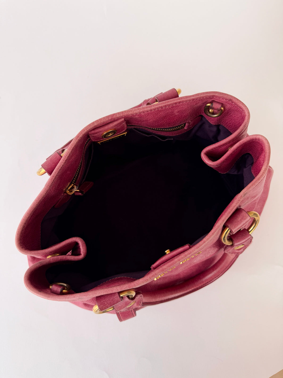 Miu Miu 2-Way Leather Bag Fuchsia Pink