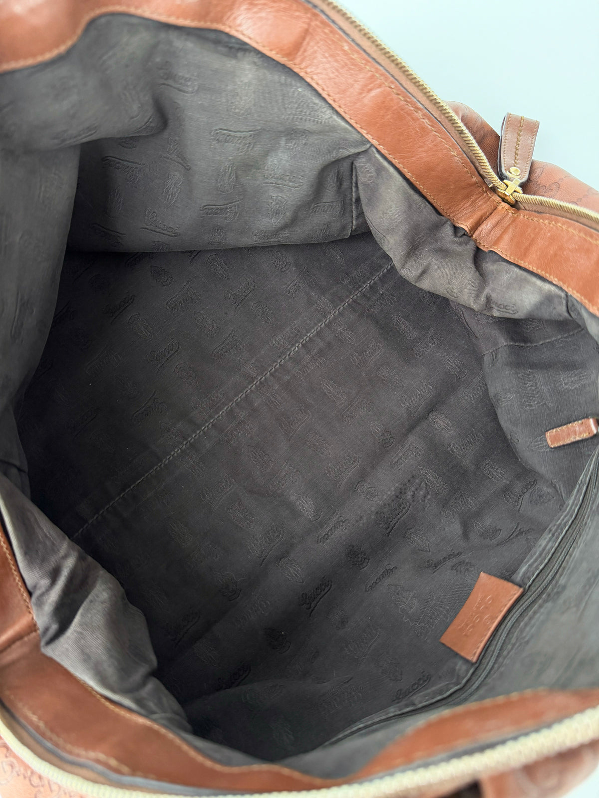 Gucci Sukey Large Guccissima Leather Bag Brown