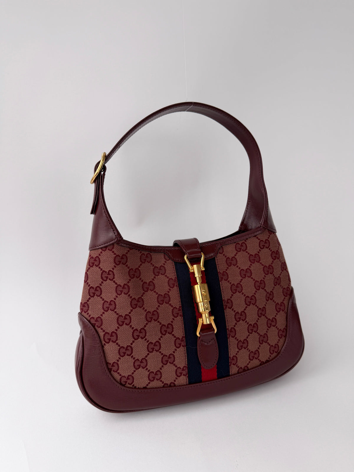 Gucci Jackie GG Supreme Canvas Burgundy