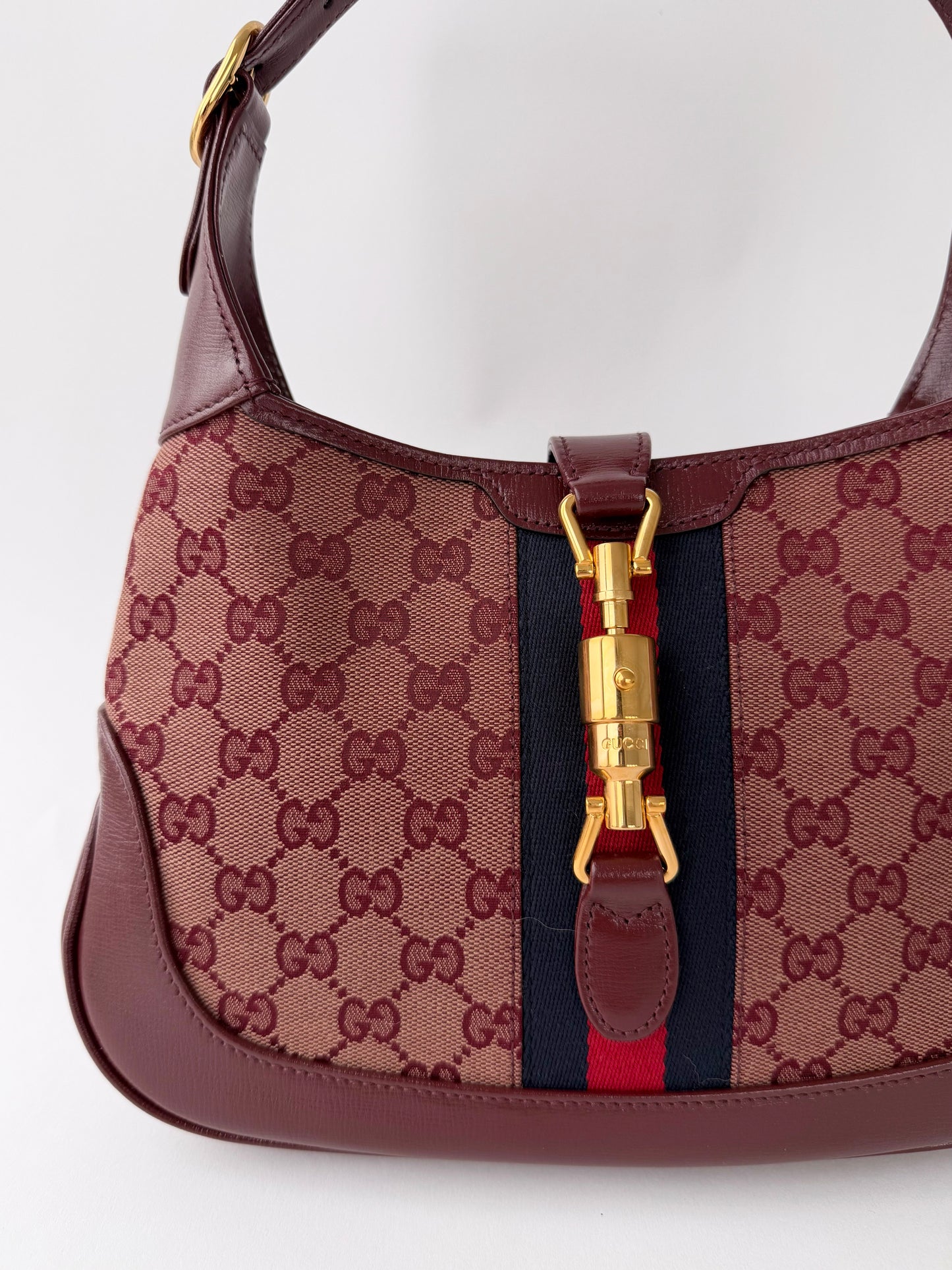 Gucci Jackie GG Supreme Canvas Burgundy