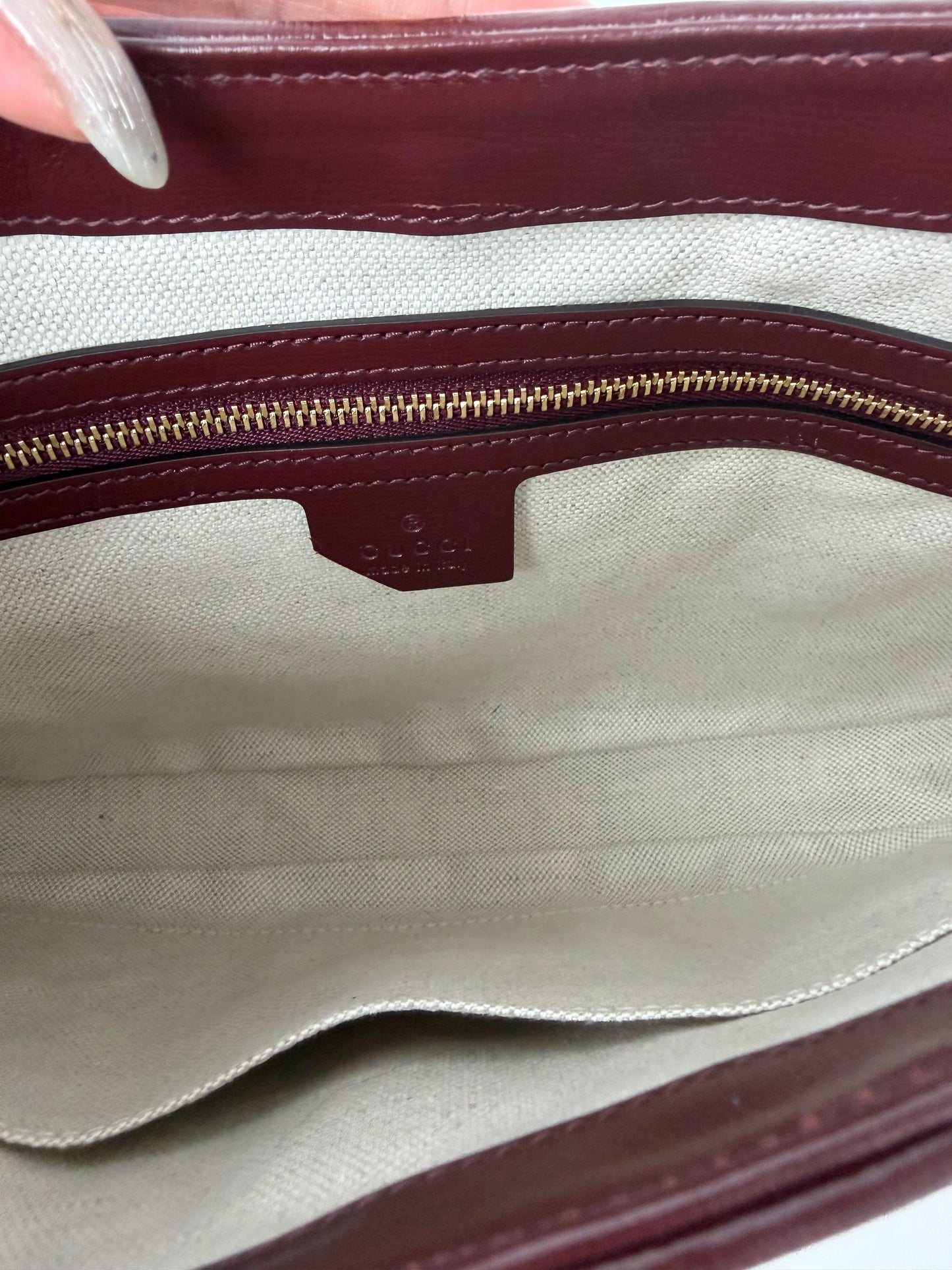 Gucci Jackie GG Supreme Canvas Burgundy