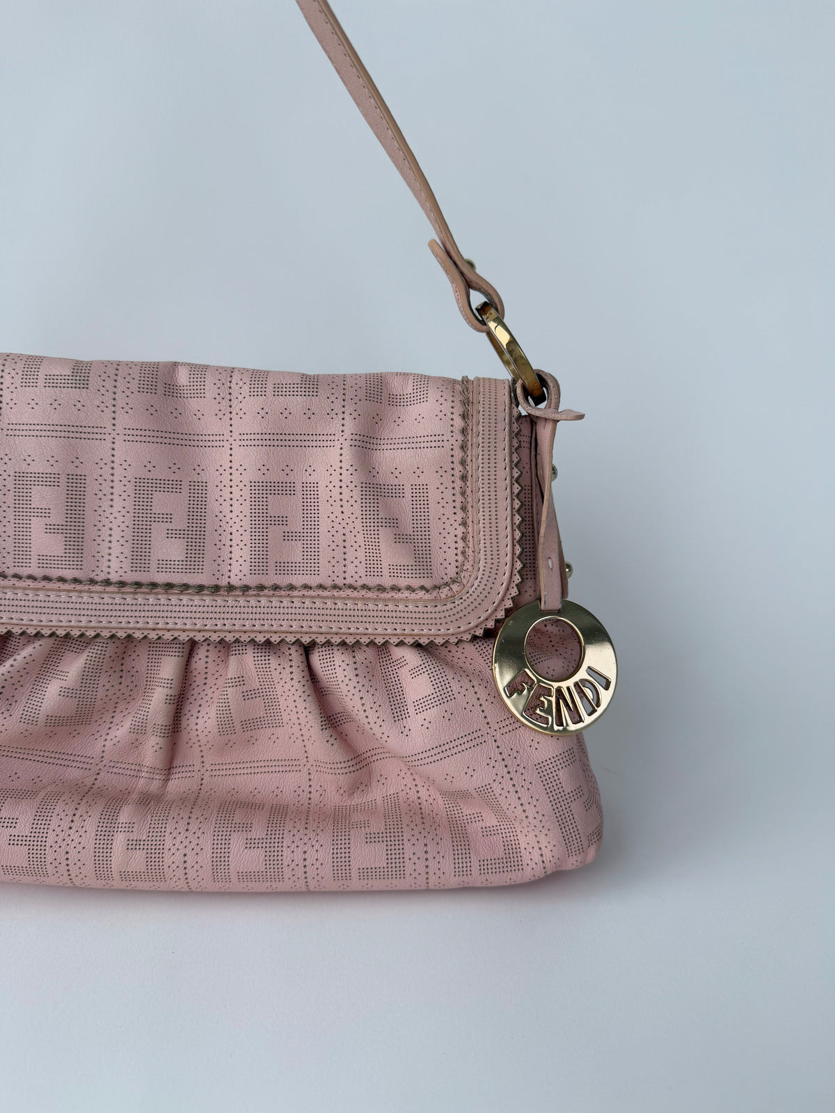 Fendi Perforated Chef Bag Pink