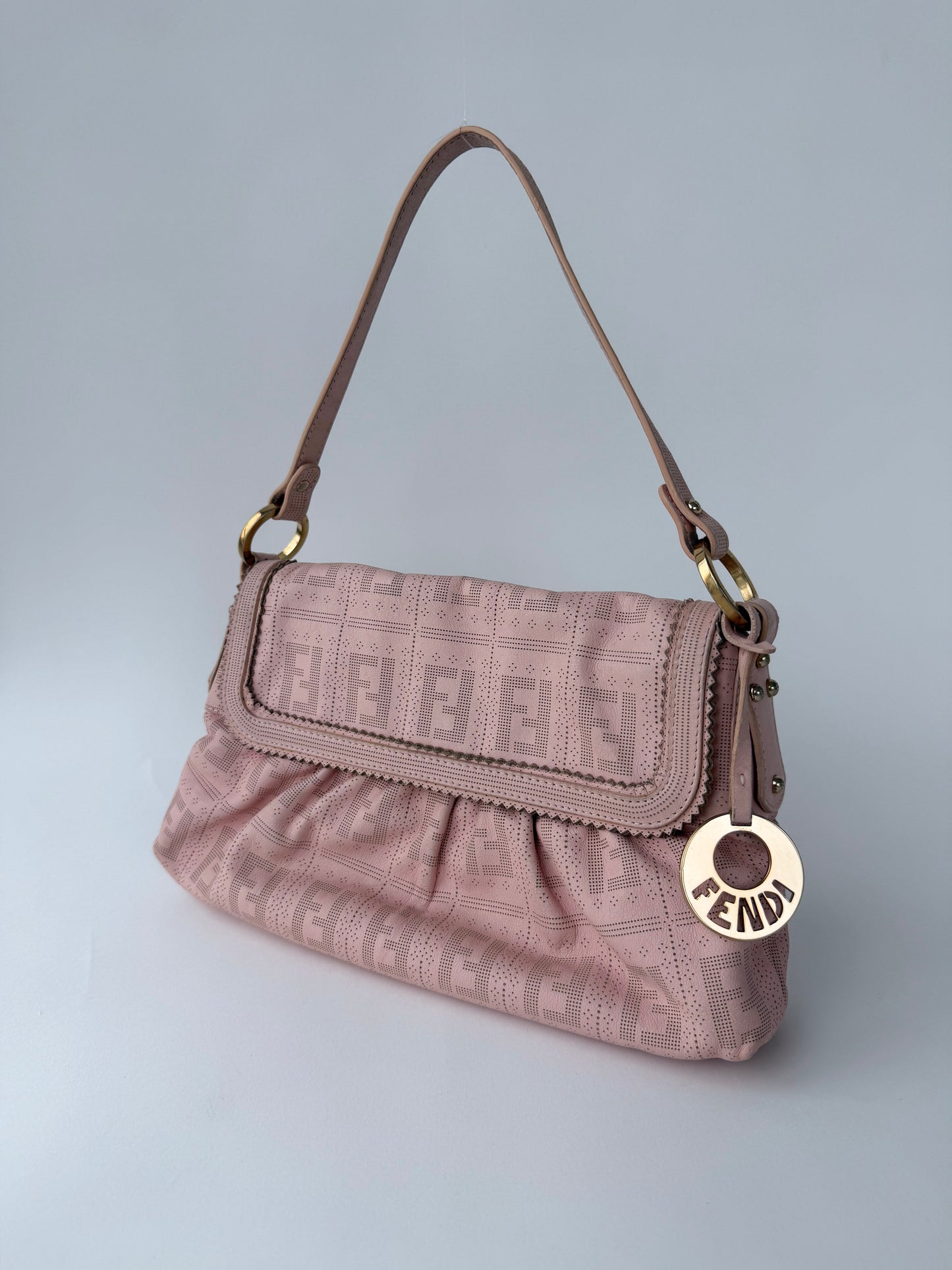 Fendi Perforated Chef Bag Pink
